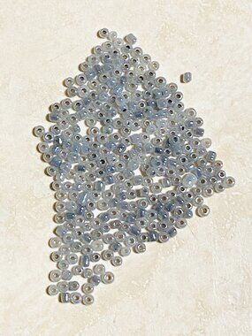 3/$10, Seed Beads Lustre Rocaille ~Silver Blue~